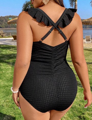 Costum de baie SHEIN CURVE, negru