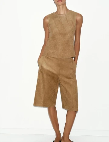 Pantaloni scurti Zara, maro