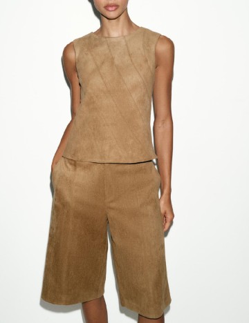 Pantaloni scurti Zara, maro