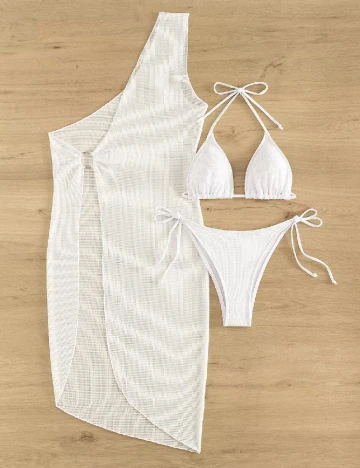Costum de baie SHEIN, alb