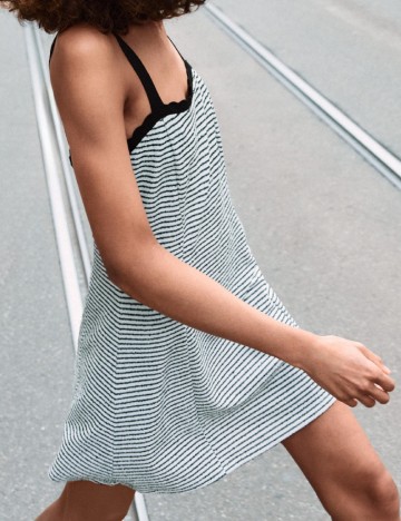 Rochie scurta Zara, alb/negru