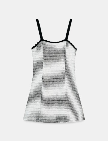 Rochie scurta Zara, alb/negru