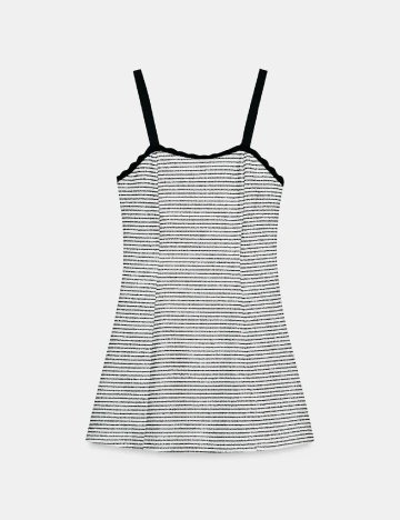 Rochie scurta Zara, alb/negru