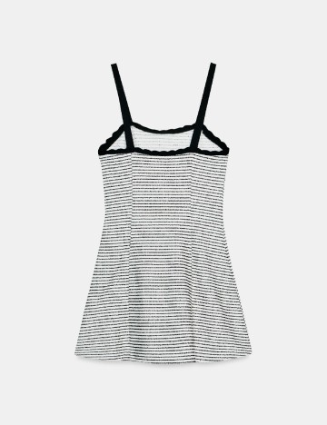 Rochie scurta Zara, alb/negru