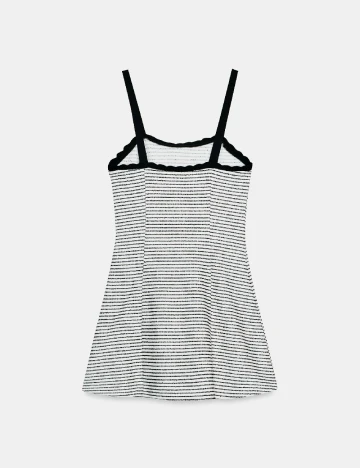 Rochie scurta Zara, alb/negru