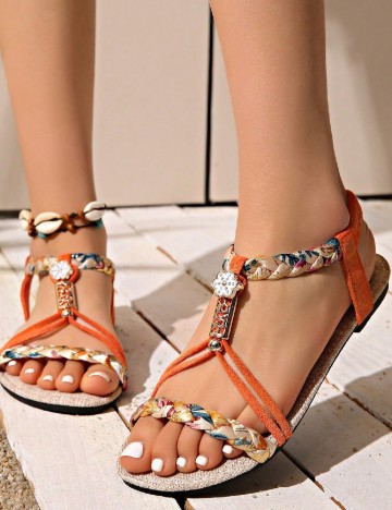 
						Sandale SHEIN, portocaliu