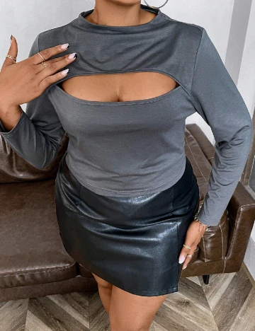 Bluza SHEIN CURVE, gri