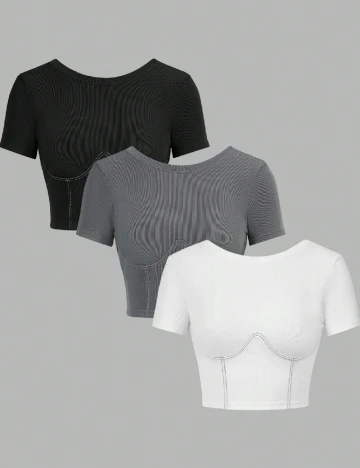 Set topuri 3 bucati SHEIN, mix culori