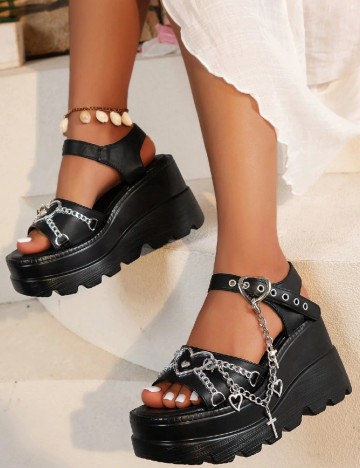 Sandale Romwe, negru