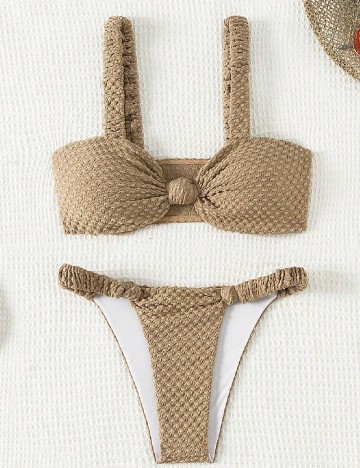 
						Costum de baie SHEIN, maro