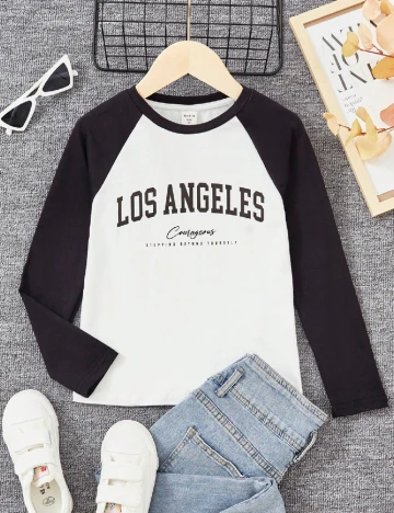 Bluza Shein Kids, alb/negru