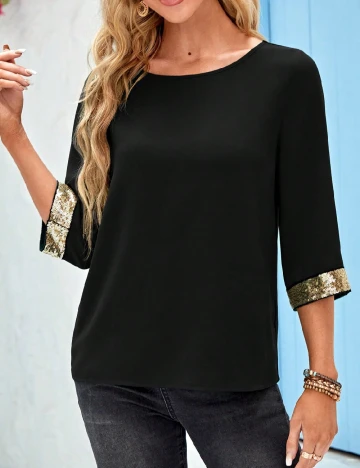 Bluza Emery Rose, negru