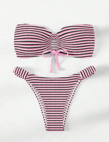 
						Costum de baie SHEIN, roz