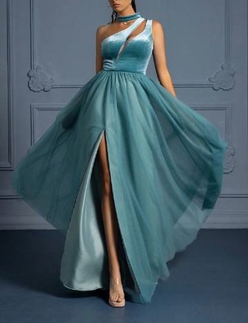 
						Rochie lunga VIPGIRL, albastru