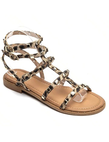 
						Sandale SHEIN, animal print