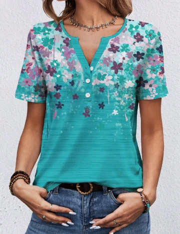 Bluza Emery Rose, turcoaz