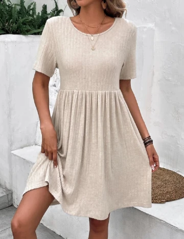 Rochie scurta SHEIN, crem