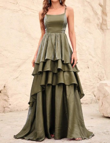 
						Rochie lunga Faeriesty, verde