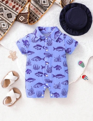 Salopeta Shein Kids, albastru