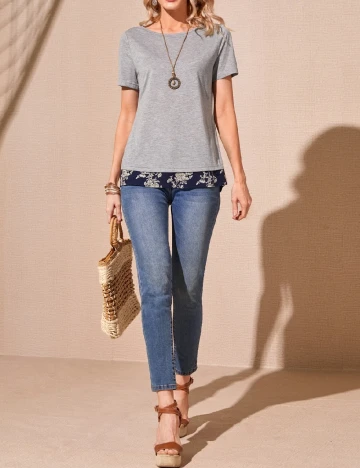 Tricou Emery Rose, gri