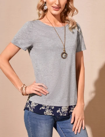 Tricou Emery Rose, gri