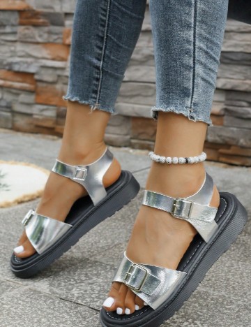 Sandale SHEIN, argintiu