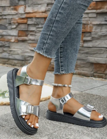 Sandale SHEIN, argintiu