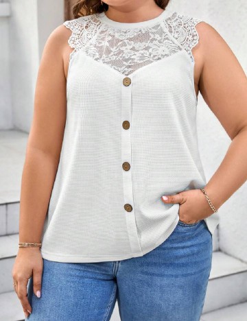 
						Bluza SHEIN CURVE, alb