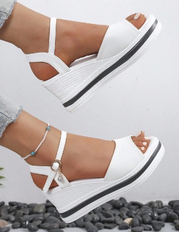 Sandale SHEIN, alb