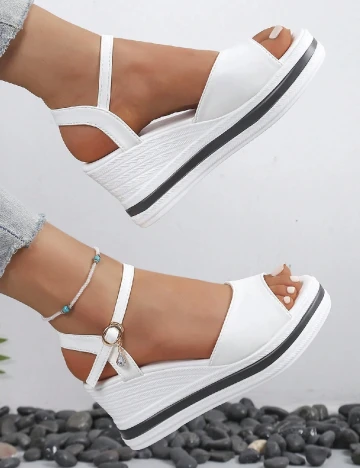 Sandale SHEIN, alb