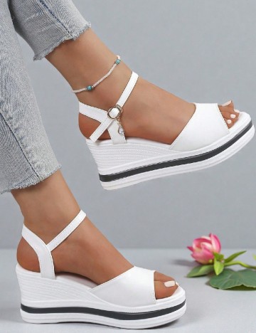 Sandale SHEIN, alb