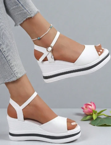 Sandale SHEIN, alb