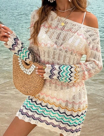 Rochie de plaja SHEIN, mix culori