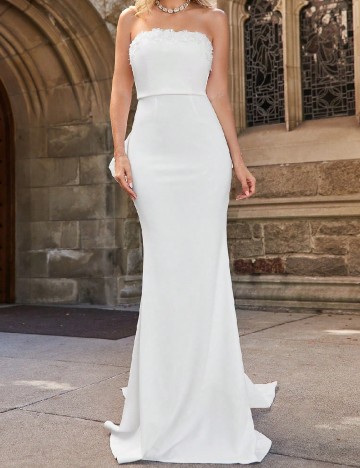 
						Rochie lunga Faeriesty, alb