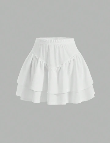 Fusta SHEIN CURVE, alb