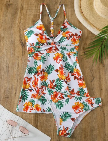 Costum de baie SHEIN, floral print