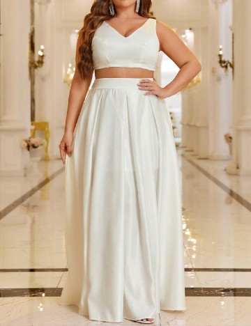 
						Compleu SHEIN CURVE, alb