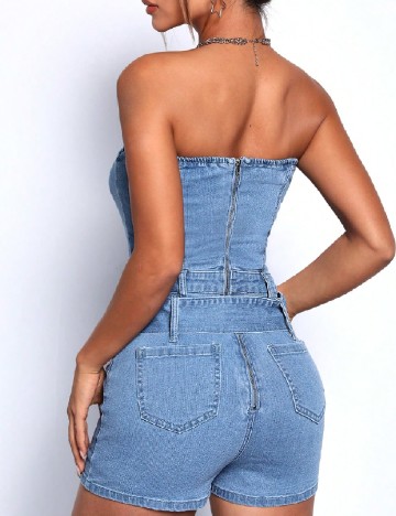 Salopeta SHEIN, albastru