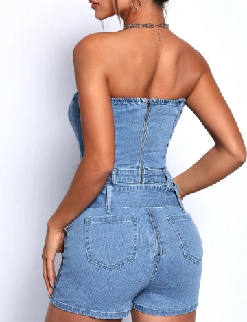 Salopeta SHEIN, albastru