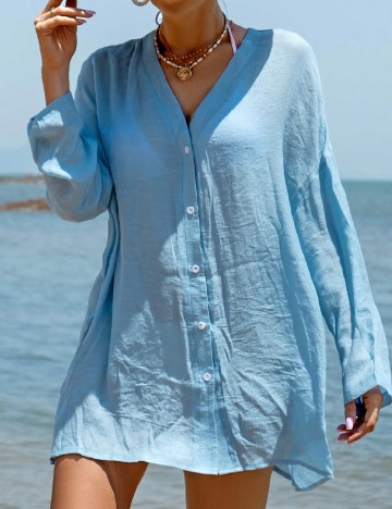 
						Rochie de plaja SHEIN, albastru