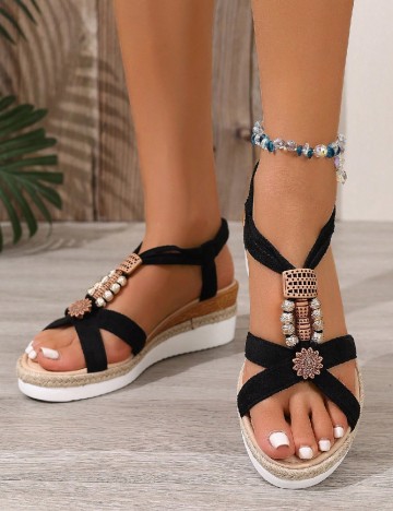 
						Sandale SHEIN, negru