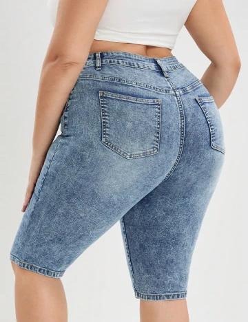 Pantaloni scurti SHEIN CURVE, albastru