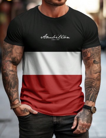 
						Tricou SHEIN Plus Size Men, mix culori