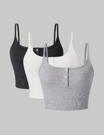 
						Set topuri 3 bucati SHEIN, mix culori