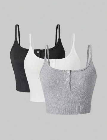 Set topuri 3 bucati SHEIN, mix culori