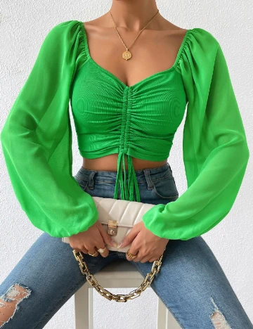 Top SHEIN, verde