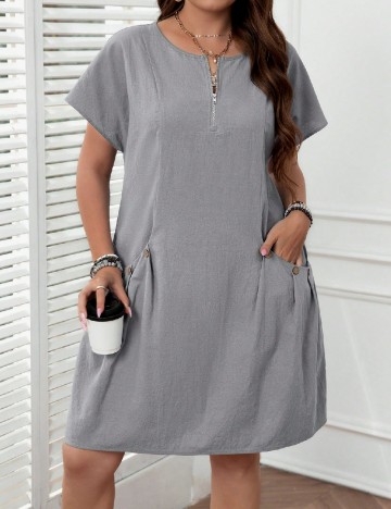 
						Rochie scurta SHEIN CURVE, gri