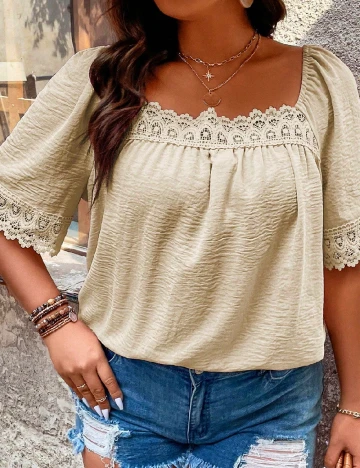 Bluza SHEIN CURVE, crem