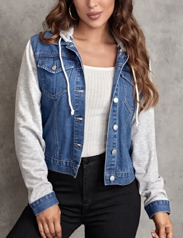 Jacheta SHEIN, albastru/gri