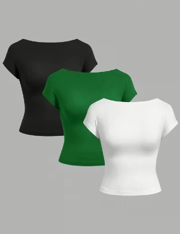 Set topuri 3 bucati SHEIN, mix culori